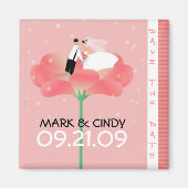 Bridge and Groom Save the Date Magnet (Vorne)