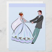 Bridge and Groom Scrapbook Paper (Vorne/Hinten)