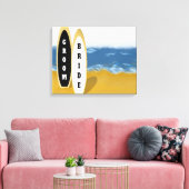 Bridge and Groom Surf Boards Wrapped Canvas Art Leinwanddruck (Insitu (Wohnzimmer))