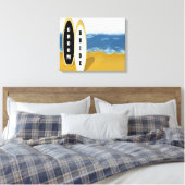 Bridge and Groom Surf Boards Wrapped Canvas Art Leinwanddruck (Insitu (Schlafzimmer))