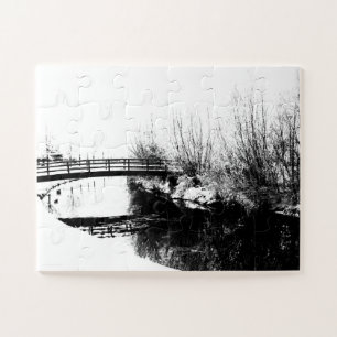 Bridge and Stream Winter Scene 11x14 30pc jpm Puzzle