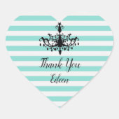 Bridge Aquamarin Blue Tea Bridal Brunch Dusche Par Herz-Aufkleber (Vorderseite)