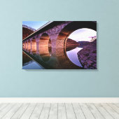 Bridge Arches Sunset Stretched Canvas Print Leinwanddruck (Insitu (Holzboden))