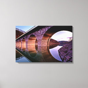Bridge Arches Sunset Stretched Canvas Print Leinwanddruck