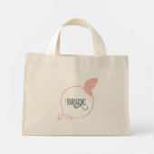 Bridge Art Nouveau Dusty Pink Butterfly Mini Stoffbeutel (Rückseite)