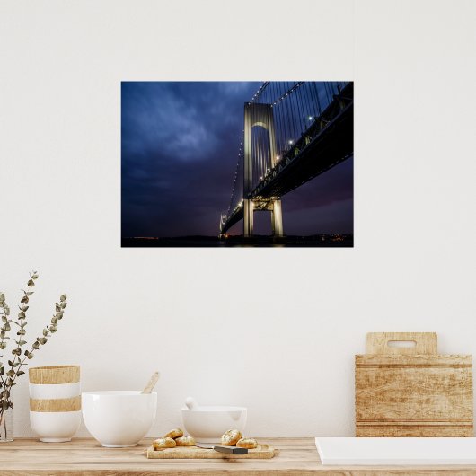 Bridge at Night Poster (Küche)