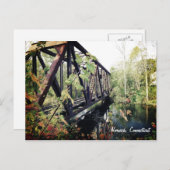 Bridge at Yantic Falls Norwich, Connecticut Postkarte (Vorne/Hinten)