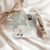 Bridge auf Cloud 9 Aquamarin Brautparty Square Einladung