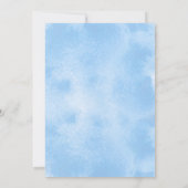 Bridge auf Cloud 9 Blue Ink Script Brautparty Einladung (Rückseite)