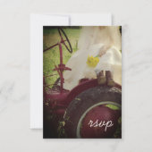 Bridge auf Traktor Country Farm Wedding RSVP Card (Vorderseite)