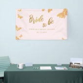 Bridge Be Boho Gold Butterfly Pink Bridal Hintergr Banner (Messeveranstaltung)