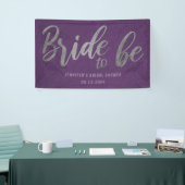 Bridge Be Silver Calligraphy Lila Brautparty Banner (Messeveranstaltung)