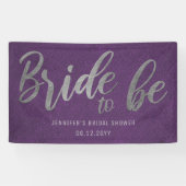 Bridge Be Silver Calligraphy Lila Brautparty Banner (Horizontal)