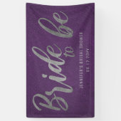 Bridge Be Silver Calligraphy Lila Brautparty Banner (Vertikal)
