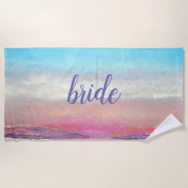 Bridge Beach Pastel Sunset Beach Handtuch
