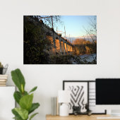 Bridge beleuchtet von Sonnenlicht Poster (Heimbüro)