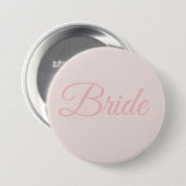 Bridge Brautparty Blush Pink Wedding Button Button (Vorne & Hinten)