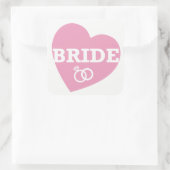 Bridge Brautparty Stickers PINK Herz (Tasche)