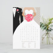 Bridge Brautparty Wortsuche Rotes Kleid (Stehend Vorderseite)