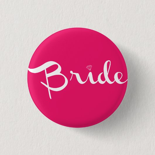 Bridge Button White auf Hot Pink (Vorderseite)