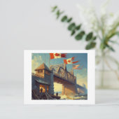 Bridge Canada USA, Postkarte (Stehend Vorderseite)