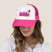 Bridge Cap - Hot Pink mit Schmetterling Truckerkappe (Beispiel)