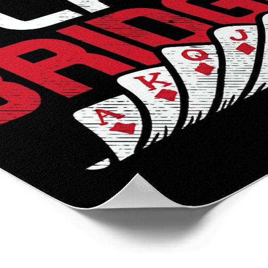 Bridge Card Game Design für Bridge Lover Play Poster (Ecke)
