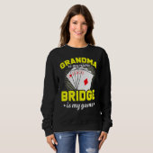Bridge Card Game Player Oma Sweatshirt (Vorne ganz)