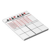 Bridge Card Game Score Pad Notizblock (angewinkelt)