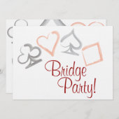 Bridge Card Party Einladung (Vorne/Hinten)