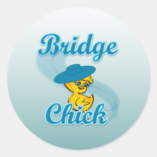 Bridge Chick #3 Runder Aufkleber (Vorderseite)
