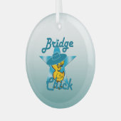 Bridge Chick #7 Ornament Aus Glas (Vorderseite links)