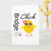 Bridge Chick Karte (Gelbe Blume)