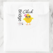 Bridge Chick Runder Aufkleber (Tasche)