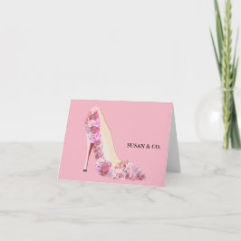 Bridge & Co Bridge Pink Floral Heelses Persönliche Karte