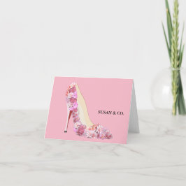 Bridge & Co Bridge Pink Floral Heelses Persönliche Karte