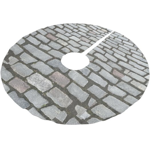 Bridge Cobblestone Steinweg Polyester Weihnachtsbaumdecke (Schrägansicht)