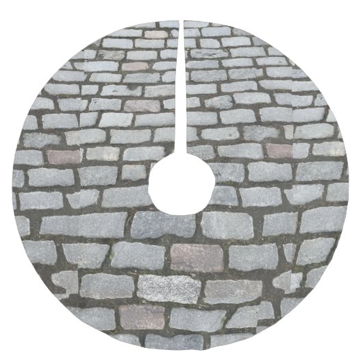 Bridge Cobblestone Steinweg Polyester Weihnachtsbaumdecke (Vorderseite)