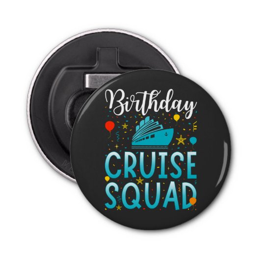 Bridge Cruise Squad Cruising Vacacation Button Flaschenöffner (Vorderseite)