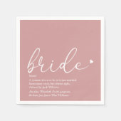 Bridge Definition Brautparty Pinselpinzette Serviette (Vorderseite)