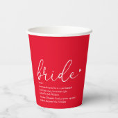 Bridge Definition Brautparty Red Pappbecher (Rückseite)