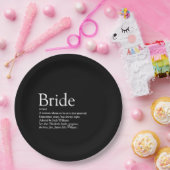 Bridge Definition Brautparty Schwarz/Weiß Pappteller (Party)