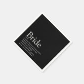 Bridge Definition Brautparty Schwarz/Weiß Serviette (Ecke)