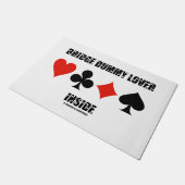 Bridge Dummy Lover Inside Four Card Anzugs Spaß Fußmatte (Schrägansicht)