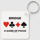 Bridge - ein Spiel mit Fokus-Duplikat-Bridge-Spaß Schlüsselanhänger (Rückseite)
