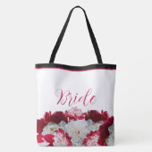 Bridge Floral Peonies Multi Print Tote Bag Tasche (Rückseite)