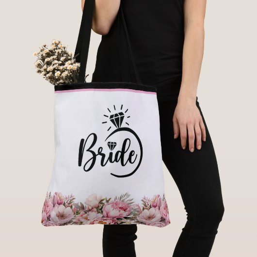 Bridge Floral Peonies Print Tote Bag Tasche (Von Nahem)