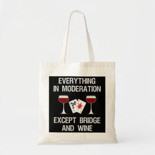 Bridge - Funny Bridge Card Spiel und Wein Tragetasche