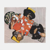 Bridge Game von Norman Rockwell Fleecedecke (Vorderseite (Horizontal))
