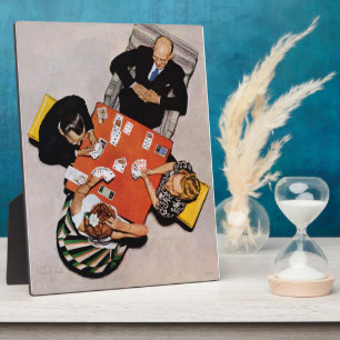 Bridge Game von Norman Rockwell Fotoplatte